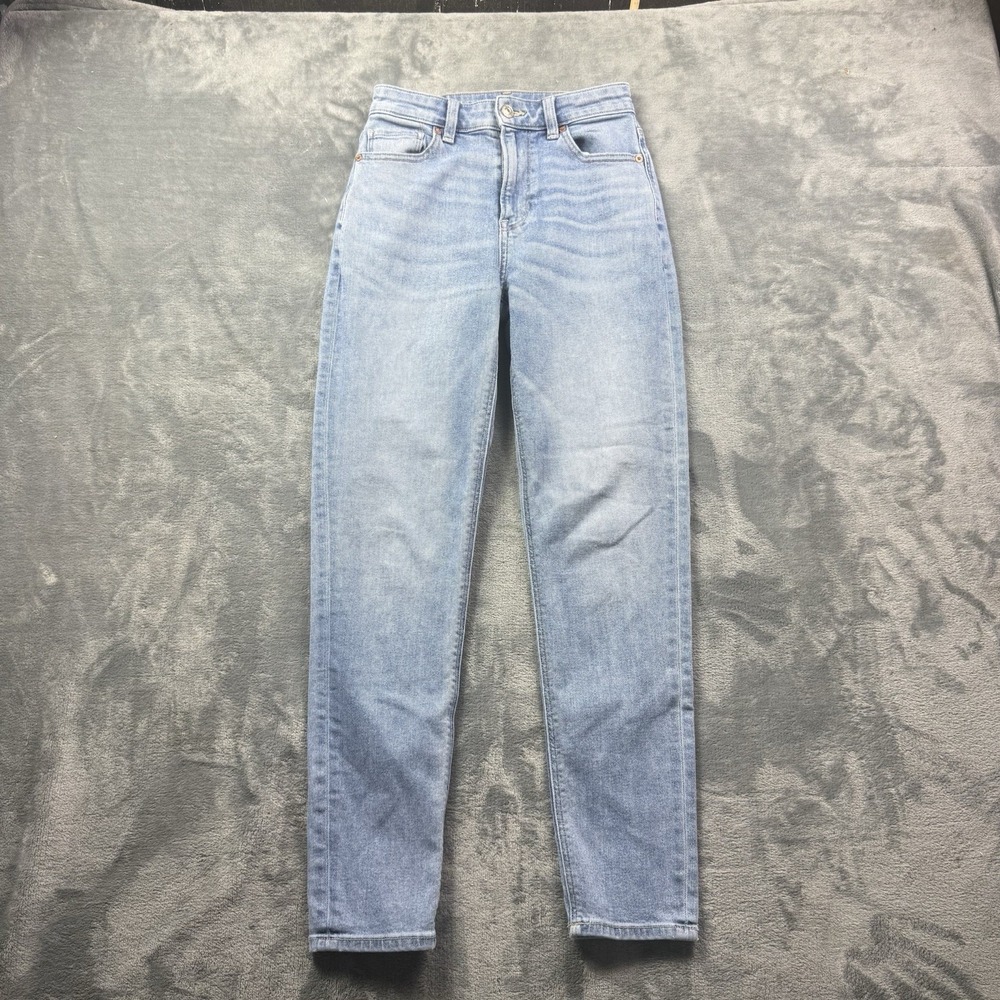 American Eagle Jeans Women's 00 Blue Light Wash Highest Rise Baggy Jeans